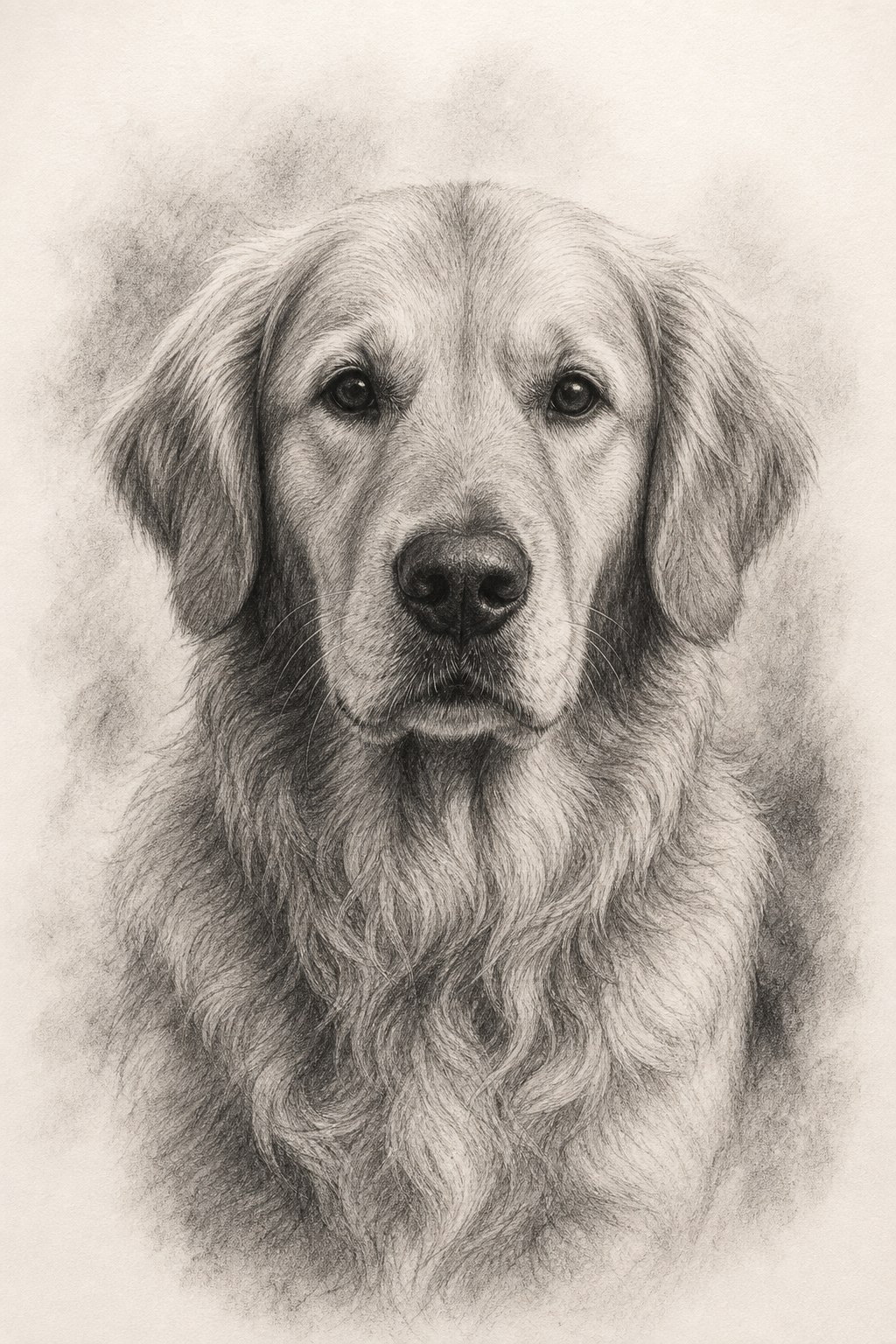Golden retriever portrait style example 3